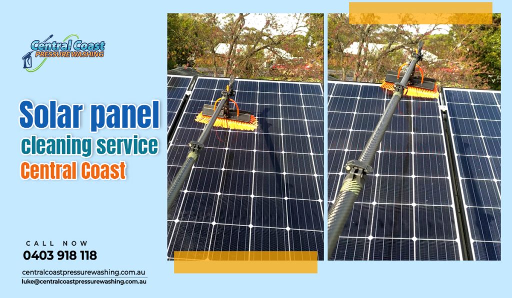 Solar panel cleaning service Central Coast